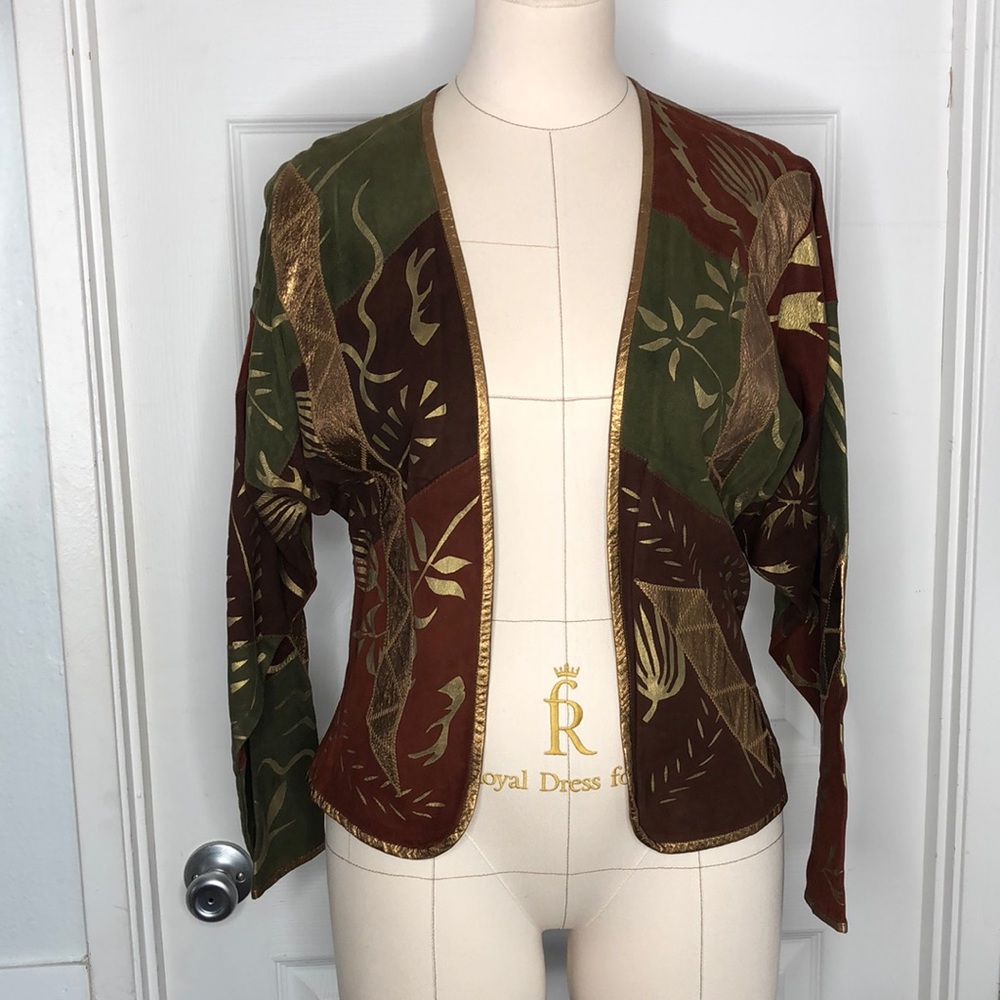 Vintage Lisandro Sarasola suede Metallic jacket
